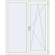 Вікна 1200x1500 мм REHAU Euro 70 Білий (RAL 9016) з двох сторін