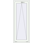 REHAU Euro 70 570x1500 мм Білий (RAL 9016) з двох сторін