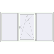 REHAU Euro 60 2270x1270 мм Білий (RAL 9016) з двох сторін