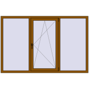 REHAU SYNEGO MD 2000x1300 мм GOLDEN OAK з двох сторін