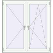 Вікна 1300x1400 мм REHAU SYNEGO MD Білий (RAL 9016) з двох сторін