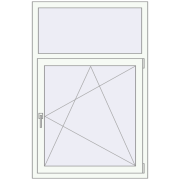 REHAU Euro 60 950x1450 мм Білий (RAL 9016) з двох сторін