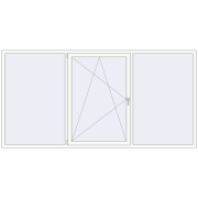 REHAU Euro 70 3000x1500 мм Білий (RAL 9016) з двох сторін