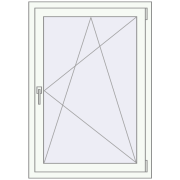 Вікна 800x1200 мм REHAU Brillant-Design Білий (RAL 9016) з двох сторін