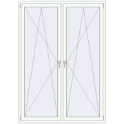 REHAU Euro 70 1500x2100 мм Білий (RAL 9016) з двох сторін
