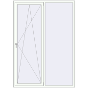 REHAU SYNEGO MD 1600x2250 мм Білий (RAL 9016) з двох сторін