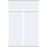 REHAU Euro 60 1220x1800 мм Білий (RAL 9016) з двох сторін