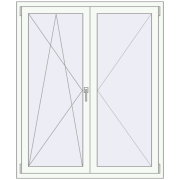 REHAU Euro 60 1300x1500 мм Білий (RAL 9016) з двох сторін REHAU Euro 60 1300x1500 мм Білий (RAL 9016) з двох сторін