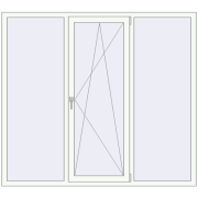 REHAU Euro 70 1900x1700 мм Білий (RAL 9016) з двох сторін REHAU Euro 70 1900x1700 мм Білий (RAL 9016) з двох сторін