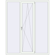 REHAU Euro 70 1650x2060 мм Білий (RAL 9016) з двох сторін