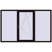 REHAU Euro 60 2200x1400 мм BLACK_BROWN з двох сторін