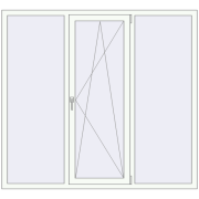 REHAU Euro 70 1800x1650 мм Білий (RAL 9016) з двох сторін