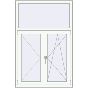 Вікна 1000x1500 мм REHAU Euro 60 Білий (RAL 9016) з двох сторін