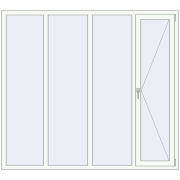 Вікна 2000x1800 мм REHAU Euro 60 Білий (RAL 9016) з двох сторін