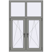 Altest Pony 375 1000x1500 мм RAL 9007 Grey aluminium з двох сторін Altest Pony 375 1000x1500 мм RAL 9007 Grey aluminium з двох сторін