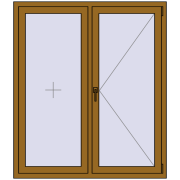 REHAU Euro 70 1300x1500 мм LIGHT_OAK з двох сторін REHAU Euro 70 1300x1500 мм LIGHT_OAK з двох сторін