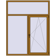 REHAU Euro 70 1500x1900 мм LIGHT_OAK з двох сторін