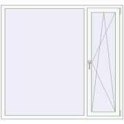 REHAU Euro 70 1650x1550 мм Білий (RAL 9016) з двох сторін