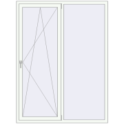 REHAU Euro 60 1500x2000 мм Білий (RAL 9016) з двох сторін