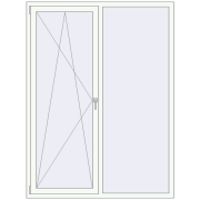 REHAU SYNEGO MD 1500x2000 мм Білий (RAL 9016) з двох сторін