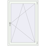 Вікна 1000x1500 мм REHAU Euro 70 Білий (RAL 9016) з двох сторін
