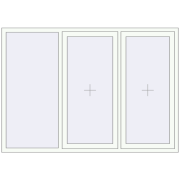 REHAU Euro 60 2030x1430 мм Білий (RAL 9016) з двох сторін