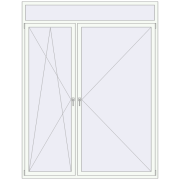 REHAU Euro 70 2000x2600 мм Білий (RAL 9016) з двох сторін