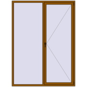 REHAU SYNEGO MD 1700x2300 мм GOLDEN OAK з двох сторін