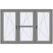 Altest Pony 375 1800x1200 мм RAL 9007 Grey aluminium з двох сторін