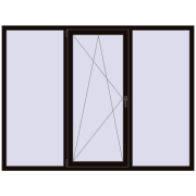REHAU Brillant-Design 2080x1570 мм BLACK_BROWN з двох сторін
