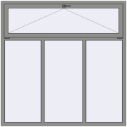 Вікна 1800x1800 мм Altest Pony 375 RAL 9007 Grey aluminium з двох сторін