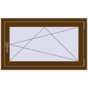 Вікна 1000x600 мм REHAU Euro 60 WALNUT з двох сторін