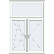 REHAU Euro 70 1150x1700 мм Білий (RAL 9016) з двох сторін