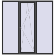 REHAU Euro 60 1900x2000 мм ANTHRACITE_GREY_GLATT з двох сторін REHAU Euro 60 1900x2000 мм ANTHRACITE_GREY_GLATT з двох сторін