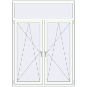 REHAU Brillant-Design 1350x1850 мм Білий (RAL 9016) з двох сторін