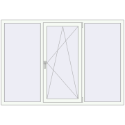 Вікна 1950x1350 мм REHAU Euro 70 Білий (RAL 9016) з двох сторін