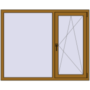 REHAU Euro 60 1500x1200 мм LIGHT_OAK з двох сторін REHAU Euro 60 1500x1200 мм LIGHT_OAK з двох сторін