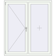REHAU Euro 60 1300x1500 мм Білий (RAL 9016) з двох сторін