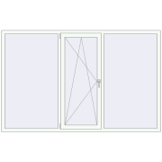 REHAU Euro 60 2350x1500 мм Білий (RAL 9016) з двох сторін REHAU Euro 60 2350x1500 мм Білий (RAL 9016) з двох сторін