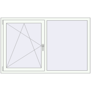 REHAU Brillant-Design 1640x1020 мм Білий (RAL 9016) з двох сторін
