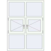REHAU Euro 60 1100x1500 мм Білий (RAL 9016) з двох сторін
