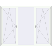 REHAU Euro 60 2300x1800 мм Білий (RAL 9016) з двох сторін