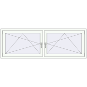 REHAU Euro 70 1900x660 мм Білий (RAL 9016) з двох сторін