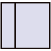 Вікна 1700x1600 мм REHAU Euro 70 BLACK_BROWN з двох сторін