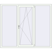 REHAU Brillant-Design 1750x1500 мм Білий (RAL 9016) з двох сторін