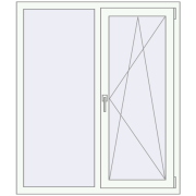 Вікна 1190x1359 мм REHAU Euro 70 Білий (RAL 9016) з двох сторін