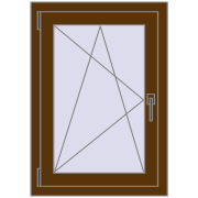 REHAU Euro 60 550x870 мм WALNUT з двох сторін