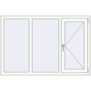 REHAU Euro 60 1500x1000 мм Білий (RAL 9016) з двох сторін