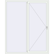 Вікна 1800x2200 мм REHAU SYNEGO MD Білий (RAL 9016) з двох сторін