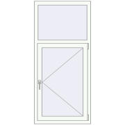 REHAU Euro 60 740x1600 мм Білий (RAL 9016) з двох сторін